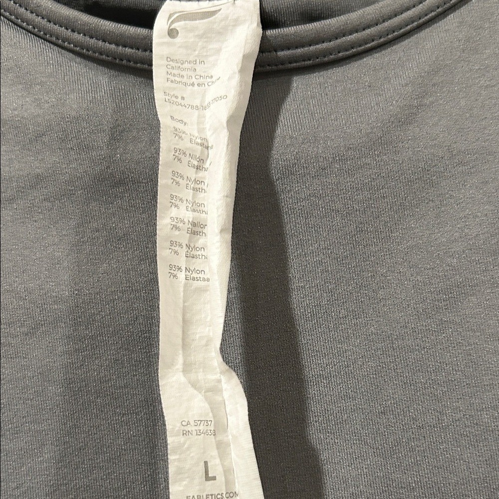 Fabletics Women's Gray Performance Long Sleeve Size L - Picture 3 of 5